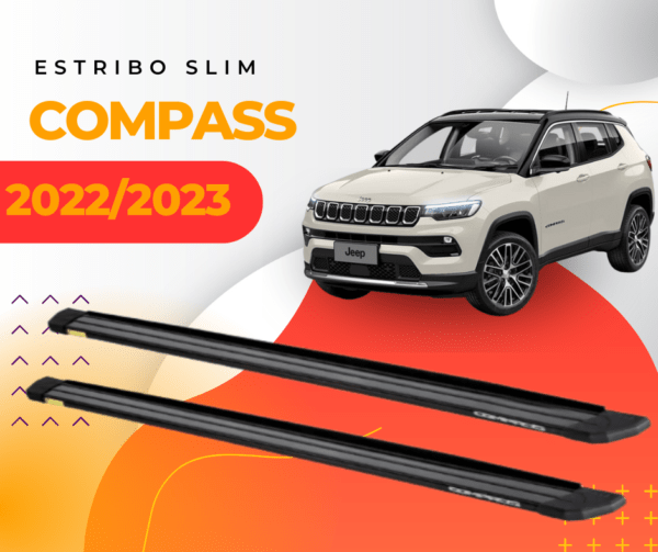 Estribo Jeep Compass Plataforma Slim Preto E Rei