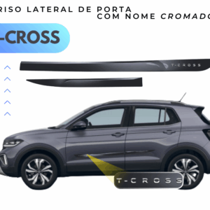 Friso Lateral de Porta Volkswagen T-Cross com nome cromado (PC11)
