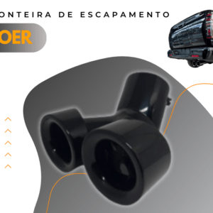 Ponteira de Escapamento Inox Dupla Preta GWM Poer P30 (OX-GW03DP)