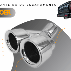 Ponteira de Escapamento Inox Dupla Cromada GWM Poer P30 (OX-GW03D)