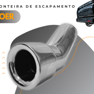 Ponteira de Escapamento Inox Simples Cromada GWM Poer P30 (OX-GW03)